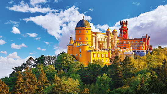 Palace of Pena in Sintra. Lisbon, Portugal.