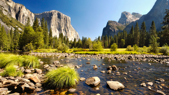 A view of El Capitan in Yosemite National Park, California.