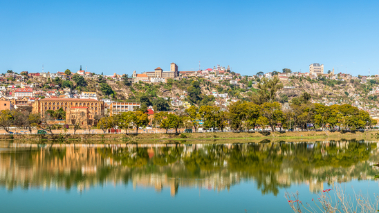 Panorama view at the Antananarivo from Anosy lake - Madagascar