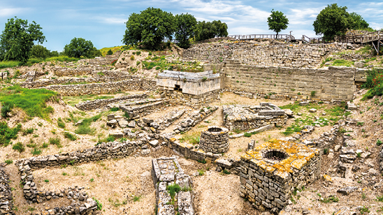 Ruins of the Ancient City of Troy. UNESCO world heritage in Turkey