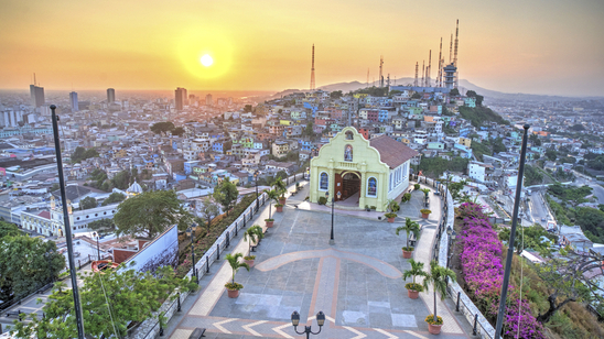 Aerial view of the city of Guayaquil, Ecuador