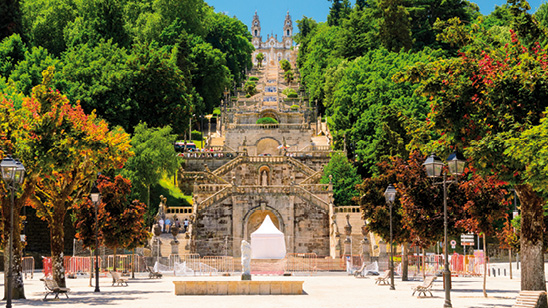 View of church in Lamego, Portugal