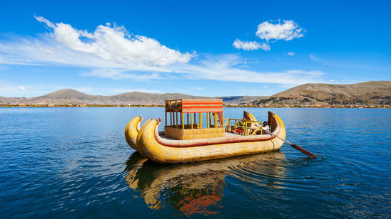Boat on the Titicaca lake, Peru Tour