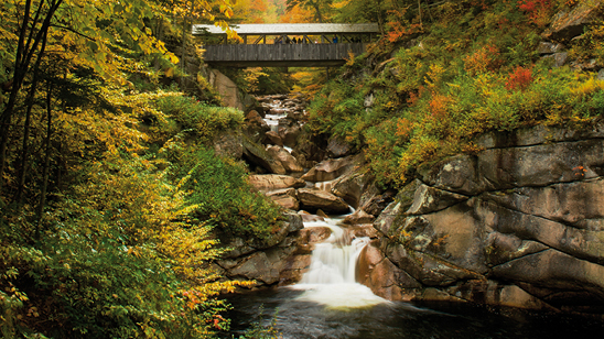 Beautiful The Flume Gorge in New Hampshire.