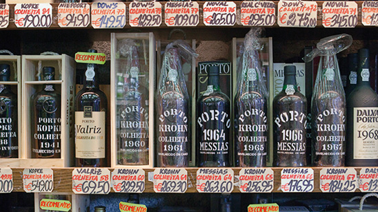 Collection of port in Oporto (Porto), Portugal