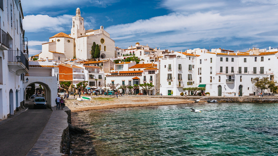 Scenic Cadaques old town in Catalonia, Spain near of Barcelona. Famous destination in Costa Brava with Salvador Dali landmark
