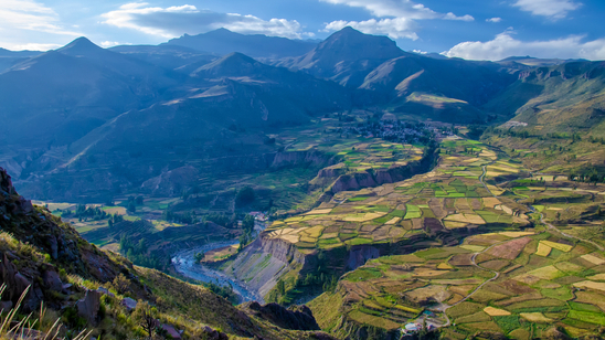 View over Colca canyon, Peru Tour